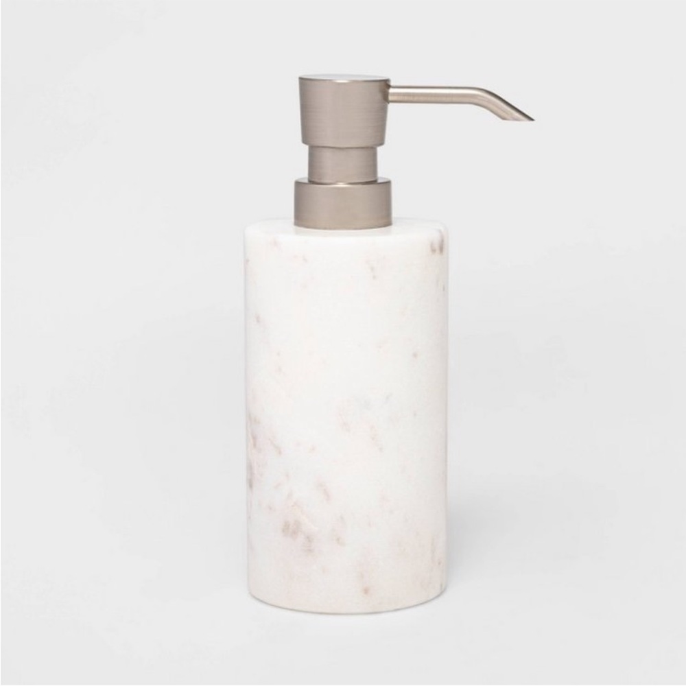 THRESHOLD NWT marble soap/lotion pump dispenser -white